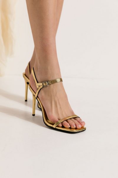 Get Busy Gold Strappy Sandals