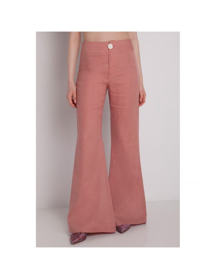 French Rose Linen Pants