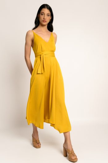 Isabel Belted Dress – Yellow - Image 3