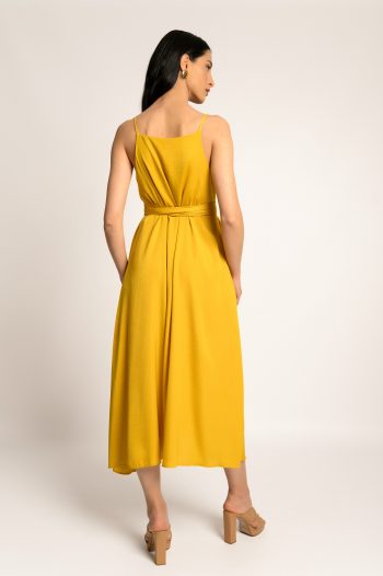 Isabel Belted Dress – Yellow - Image 6