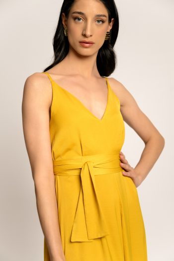 Isabel Belted Dress – Yellow - Image 7