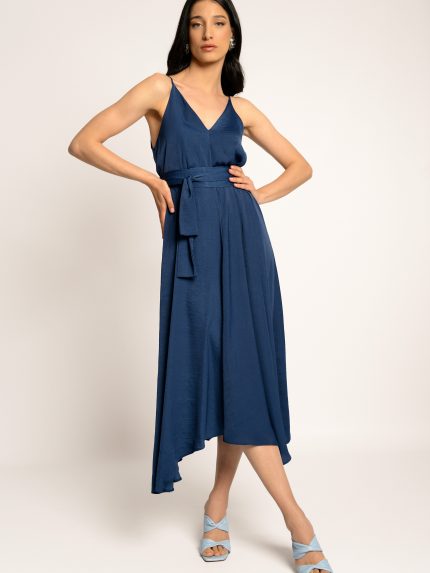 Isabel Belted Dress – Blue