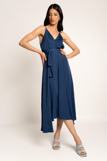 Isabel Belted Dress – Blue - Image 5