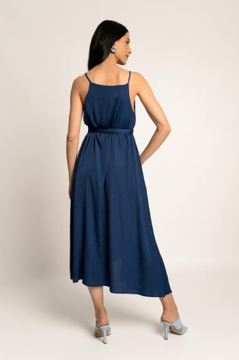 Isabel Belted Dress – Blue - Image 6