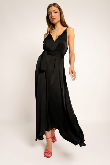 Isabel Belted Dress – Black