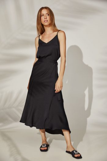 May Wrap Skirt – Black - Image 2