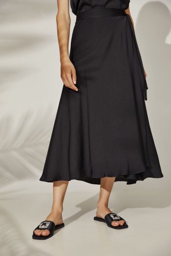 May Wrap Skirt – Black - Image 6