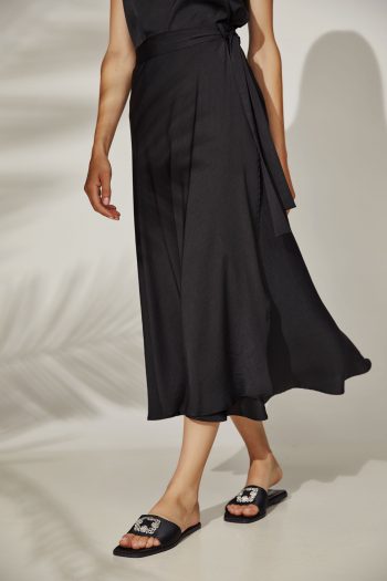 May Wrap Skirt – Black