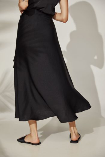 May Wrap Skirt – Black - Image 4