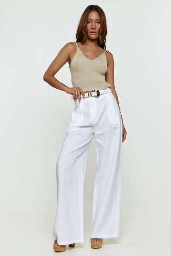 Illaria Leather Belt – White - Image 5