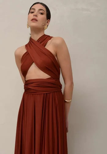 Allium Multiform Dress – Chocolate - Image 5