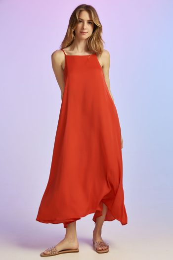 Isabel Belted Dress – Brick - Image 2