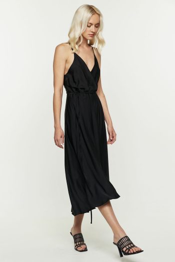 June Wrap Dress – Black - Image 4