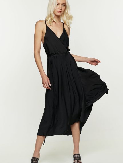 June Wrap Dress – Black