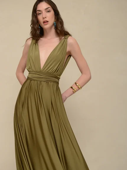 Crystal Dress – Olive