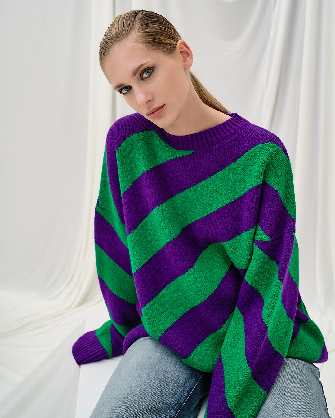 Oslo Knit – Purple/Green - Sekoia boutique