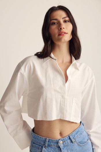 Alice Crop Shirt – White - Image 2