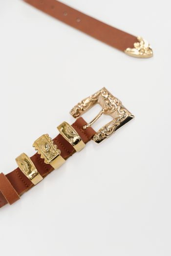 Bambi Leather Belt – Tabac - Image 3