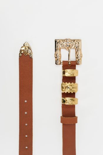 Bambi Leather Belt – Tabac - Image 2