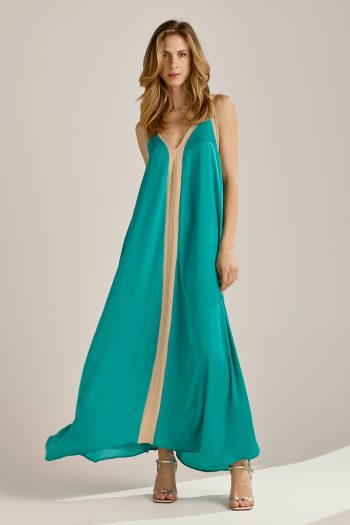 Gold Striped Dress – Emerald - Image 7