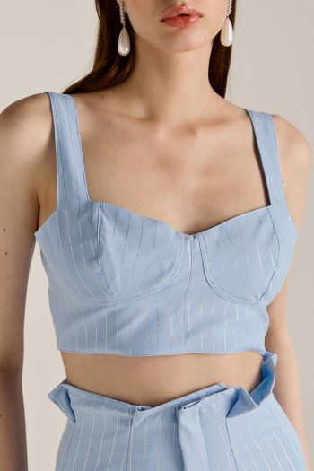 Margot Crop Top – Baby Blue - Image 2
