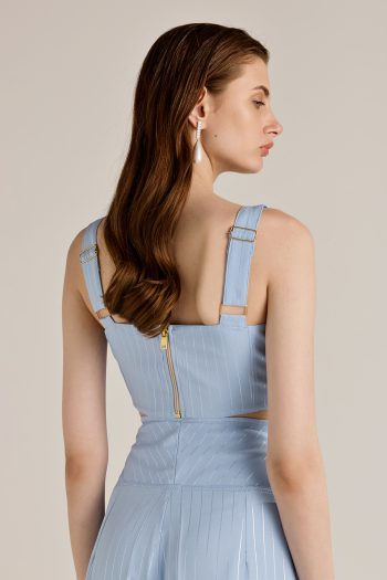 Margot Crop Top – Baby Blue - Image 3