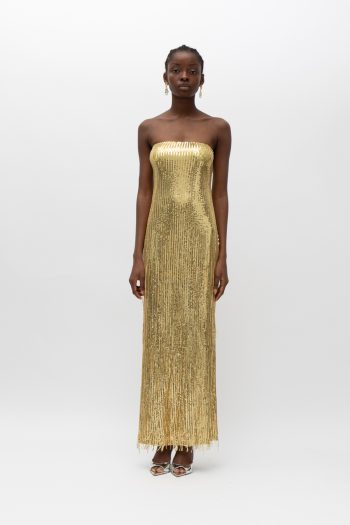 Noelia Dress – Gold Sequin