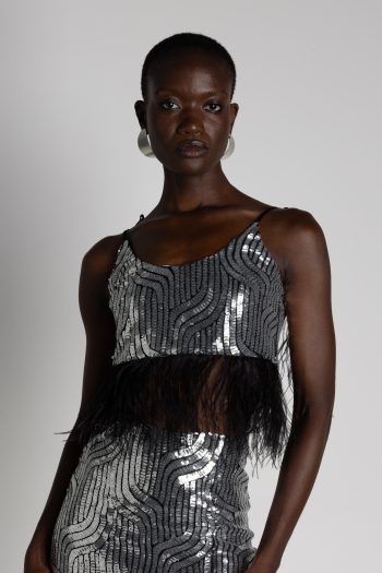 Elli Crop Top – Silver