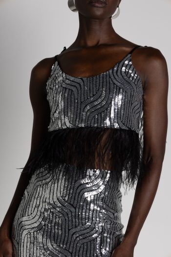 Elli Crop Top – Silver - Image 4