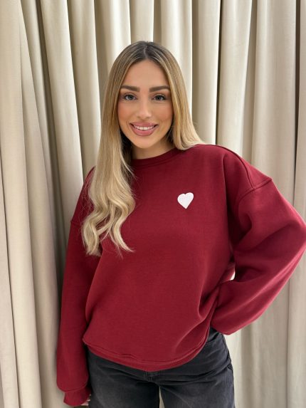 Love Me Sweatshirt – Bordeaux
