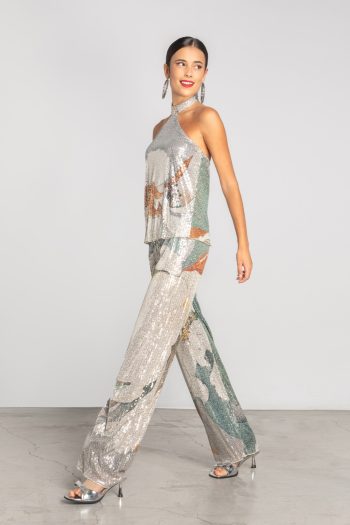 Sofia Sequin Top – Silver - Image 2