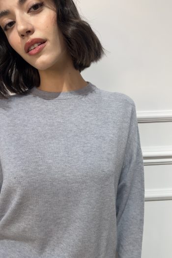 Round neck Knit – Grey - Image 3