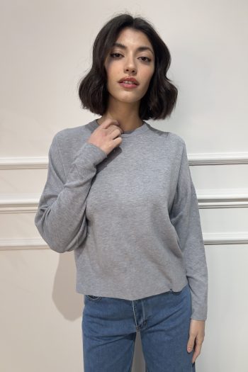 Round neck Knit – Grey - Image 2