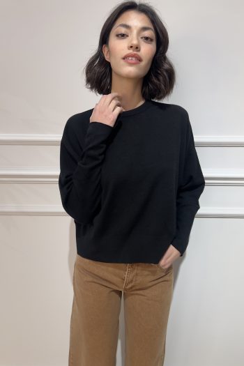 Round neck Knit – Black - Image 2