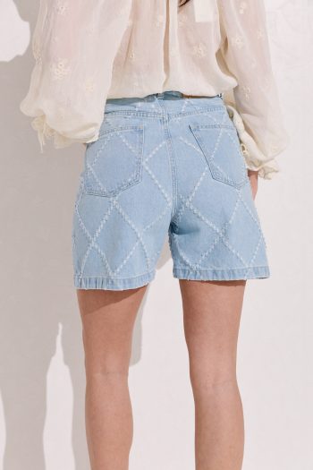 Lidia Denim Shorts – Light Blue - Image 6