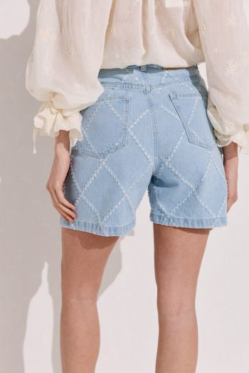 Lidia Denim Shorts – Light Blue - Image 5
