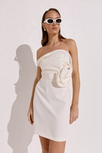 Rose Mini Dress – Ecru - Image 4