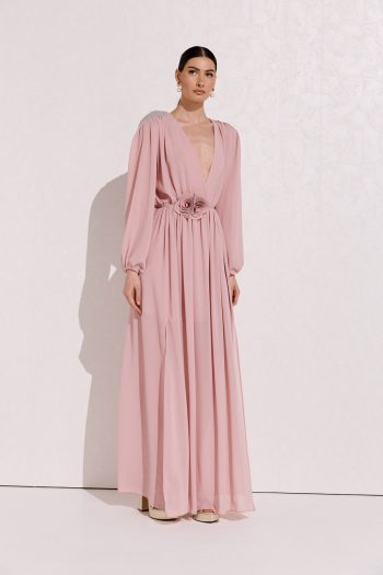Vittoria Georgette Dress – Pink - Image 3