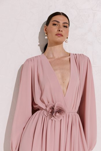 Vittoria Georgette Dress – Pink - Image 5