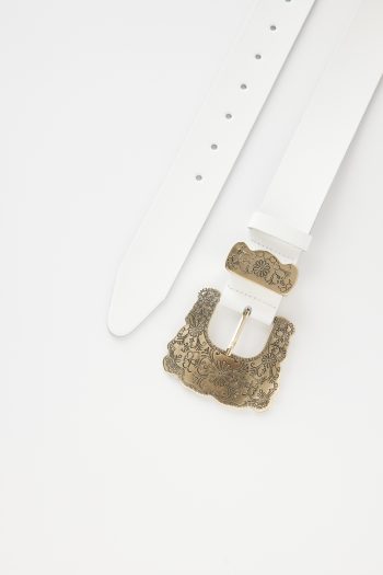 Wanda Leather Belt – White - Image 3