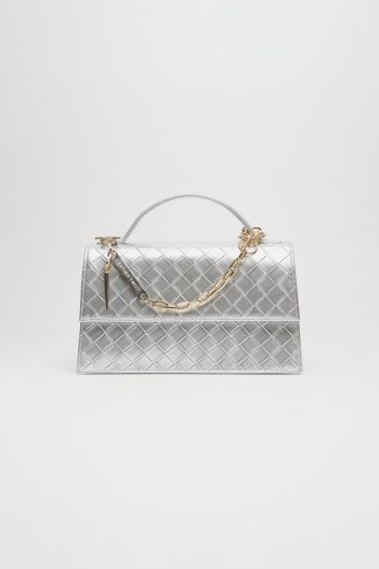 Jackie Textured Bag – Silver - Image 2