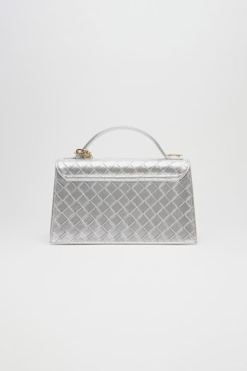 Jackie Textured Bag – Silver - Image 4