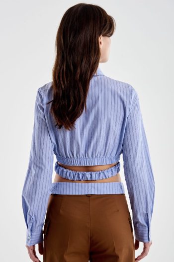 Ayla Striped Shirt – Blue - Image 3