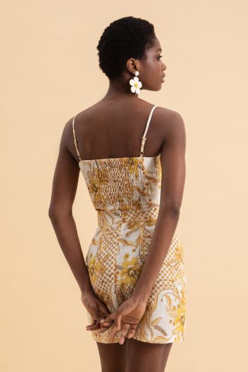 Marigold Mini Linen Skirt – Print - Image 4