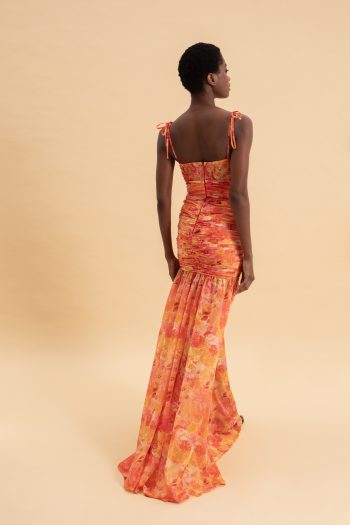 Tangerine Paradise Maxi Dress – Print - Image 6