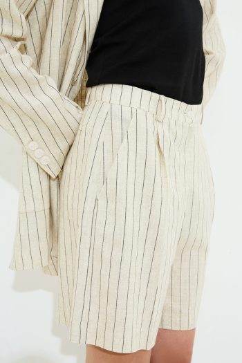 Ada Linen Shorts – Striped - Image 2