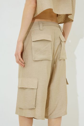 Edita Cargo Shorts – Beige - Image 5