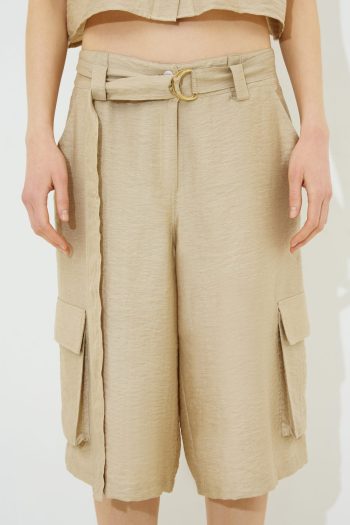 Edita Cargo Shorts – Beige - Image 2