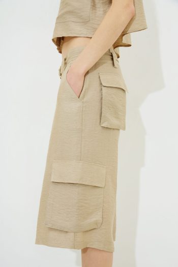 Edita Cargo Shorts – Beige - Image 4