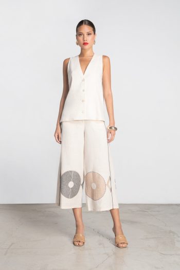 Amara Linen Cullotes – Print - Image 2